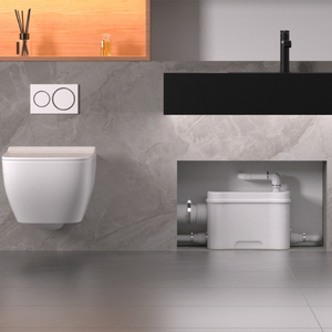 Pompe de relevage des eaux usées à installation facile, à découpe complète et anti-blocage, avec puissance optionnelle pour le drainage des salles de bain d'appartement - Product Image 5