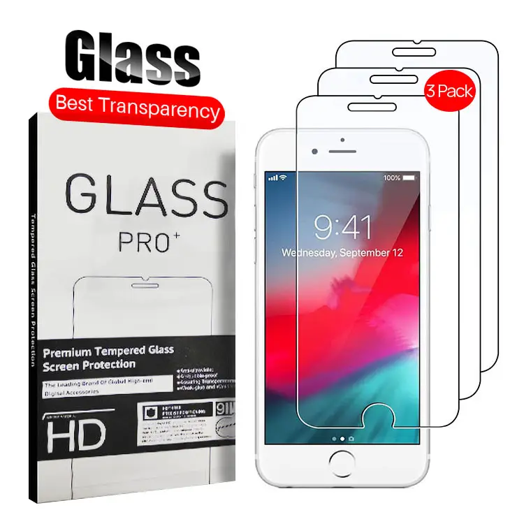 Factory Supply 2 3pcs Pack Anti-Shatter Mobile Screen Guard Tampered Glass For iPhone 6 7 7 Plus 8Plus 5.5 zoll Screen Protector