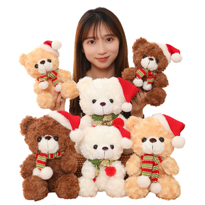 Orsacchiotto di <span class=keywords><strong>Peluche</strong></span> Personalizzato con Costume da Babbo Natale, <span class=keywords><strong>30</strong></span> <span class=keywords><strong>Cm</strong></span>, Morbido, per Bambini e Bambine, Regalo di Natale - Product Image 1
