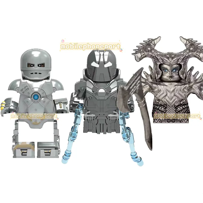 DL001 CQ01 CQ03 DC Vilão Super Heróis Steppenwolf Whiplash Ferro MK1 Armadura Capacete Mini Building Block Brick Figura Brinquedo De Plástico