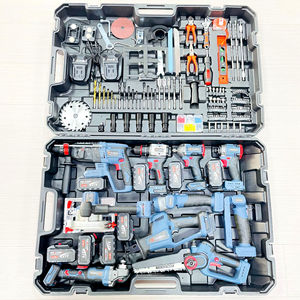 10pcs Battery Power Tool Kits Hammer Drill Brushless Angle Cordless Wrench Portable Saw Combination Tool <b>Set</b> - Product Image 1