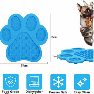 Hugebirds Silicone Slow <b>Feeder</b> Lick Mat for Dogs Pet Bowl with Suction Cup for <b>Cat</b> Bathing and Grooming - Product Image 2