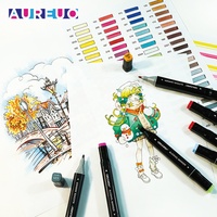 Phoenix 40 couleurs 2mm 6mm double pointe séchage rapide peinture d'artiste Portable ensemble de marqueurs à l'alcool pour artiste