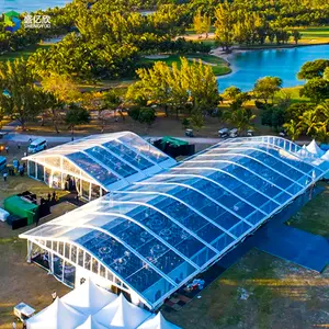 Tente ou tentes transparentes claires de luxe de mariage de 10x60m pour 200 événements de personnes