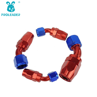 45 °   90 degrés 180 °   Pièces usinées CNC en aluminium AN4 AN6 AN8 AN10 AN12, raccord femelle pivotant pour tuyau de carburant et d'huile pour voiture