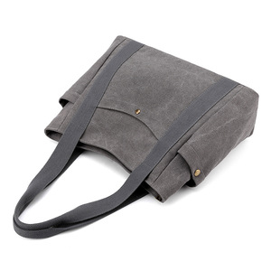 Sac fourre-tout messager en toile de haute qualité, sac à bandoulière simple, vente directe d'usine - Product Image 6