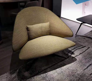 Sillas de diseño moderno para recepción, sillón giratorio de tela, terciopelo y cuero para sala de estar, vestíbulo de hotel, hogar, oficina y villa. - Product Image 3