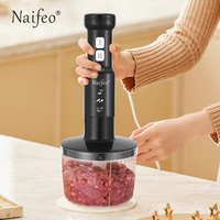 Nafeio stik pencampur makanan, penggiling daging elektrik genggam multifungsi kelas 300W hemat energi 1-3kg/menit