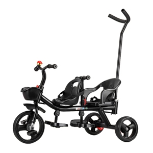 Triciclo para Niños JXB a Precio de Fábrica al Por Mayor, Bicicleta Doble para Bebés, Cochecito Gemelar, Carriola para Bebé - Product Image 2