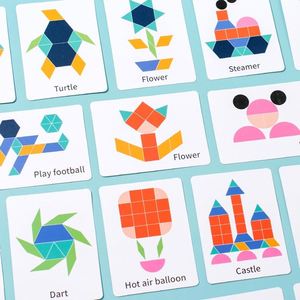 Cartes flash préscolaires pour l'entraînement de l'imagination et du QI des enfants, jeu de puzzle créatif en forme de puzzle - Product Image 6