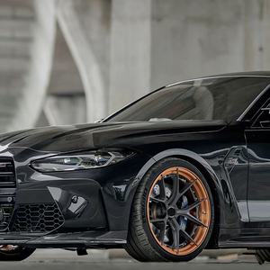 SAiLen Juego de 2 Ruedas de Aleación Forjadas Personalizadas 5x112/5x120/5x130 Diseño Cóncavo Negro Semibrillante para IS350 - Product Image 3