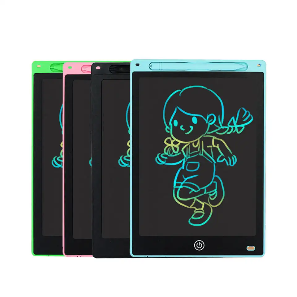 لوحة رسم إلكترونية لشاشة LCD مقاس 12 بوصة لوحة لوحة كمبيوتر لوحي ذكية متعددة الألوان ألعاب هدايا للفتيان والفتيات من سن 2 3 4 5 6 سنوات