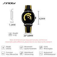 Montre à quartz pour homme avec affichage créatif, mouvement SEIKO, cadran à aiguilles de 42 mm, bracelet en silicone, résistante à l'eau, minimaliste, cadeau unique