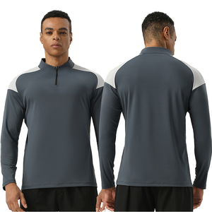 Sudadera Personalizada con Logotipo para Hombre, Venta al por Mayor, Cuello Alto, Manga Larga, para Gimnasio, Fitness, Deporte, Ropa Deportiva Informal, Stock Nylona - Product Image 3