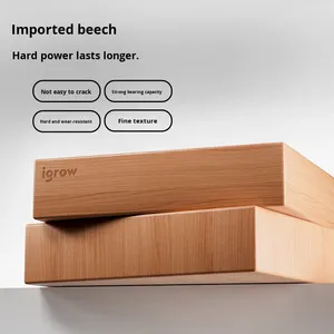 Table pliante Igrow, bureau d'ordinateur pour étudiant, petit espace, table de chevet en bois massif, table d'étude simple, bureau de bureau, chaise pliante - Product Image 2