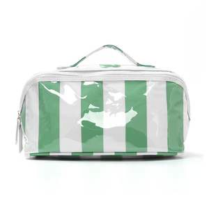 Bolsa de Aseo Expandible Impermeable de PVC con Diseño de Tablero de Ajedrez, Gran Capacidad, Rayas, para Baño - Product Image 4