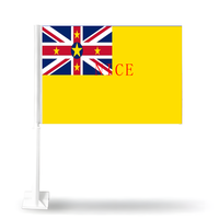 Drapeau national personnalisé de Niue pour toit de voiture, en polyester numérique, pour affichage extérieur, écologique et à séchage rapide