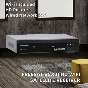 Receptor de Satélite Digital HD Freesat V8X II de Plástico, Compatible con DVB-S/S2/S2X, Soporte CA <span class=keywords><strong>Autoroll</strong></span> Biss, WiFi Integrado, Puerto Ethernet RJ45 - Product Image 2
