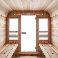 Sauna à vapeur sèche en bois massif personnalisable, 5 personnes, extérieur, électrique, carré, en cèdre rouge canadien et pruche, vente chaude