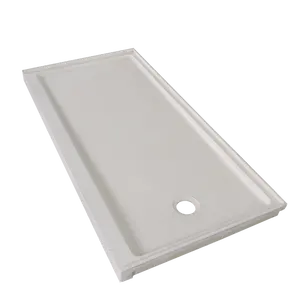 Cheap import products Bathroom accessories White Acrylic Shower Tray Cultured Marble Shower Base Pan