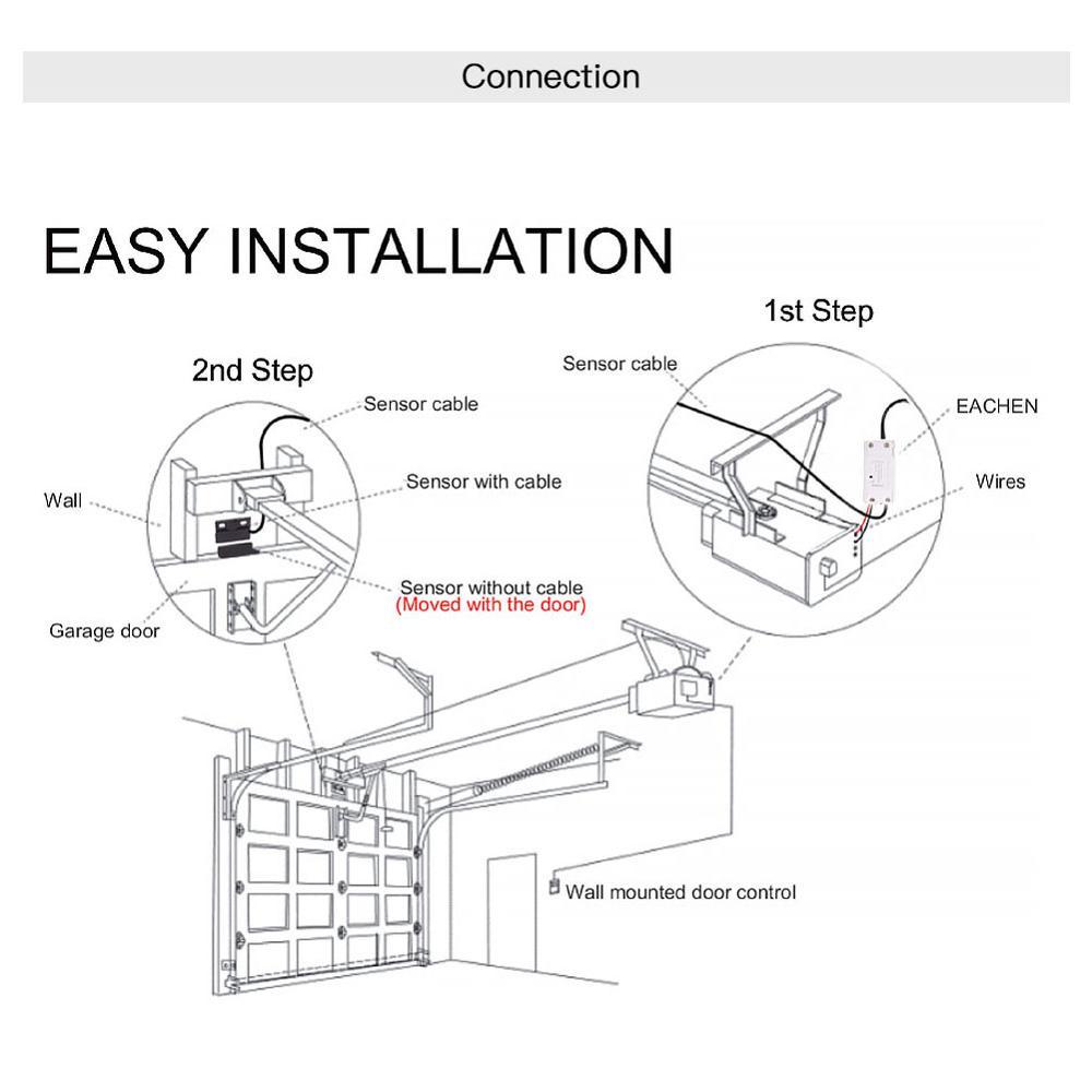 WiFi Smart Garage Door Controller Smart Life Tuya APP Remote Open Close Monitor Compatible With Alexa Google Home No Hub Require · image 2