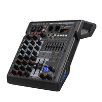 Contrôleur DJ professionnel 4 canaux, égaliseur graphique 7 bandes, effets 99DSP, son clair, interface de mixage audio XLR, construction en métal + ABS, modèle MXD40 PC