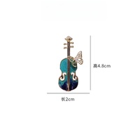 Broche sur le thème des instruments de musique personnalisée, épingle en émail métallique personnalisée, épingle à cravate à longue tige, accessoires vestimentaires au design personnalisé