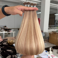 Extensions capillaires Nano Ring invisibles de qualité supérieure pour salon, 100 % cheveux humains vierges Remy européens, double épaisseur, couleur bordeaux, pour usage individuel
