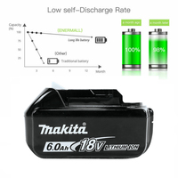 Batterie rechargeable Li-ion 18V LXT 6,0 Ah BL1860B pour outils électriques, cellules de batterie de haute qualité, batterie de secours