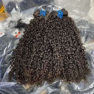 Extensiones de Cabello Remy Indio a Granel, Rizado Profundo, Doble Trama a Máquina, Color Negro Natural, Tejido de Cabello Humano - Product Image 6
