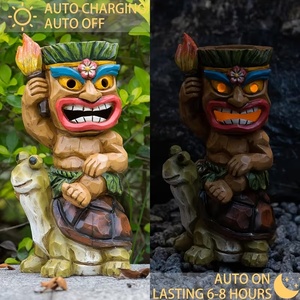 <span class=keywords><strong>รูป</strong></span>ปั้นทิกิพลังงานแสงอาทิตย์พร้อม<span class=keywords><strong>เต่า</strong></span>และคบเพลิง - เอฟเฟกต์ดวงตาเรืองแสง เหมาะสำหรับตกแต่งลานกลางคืนสไตล์ทรอปิคอลและไฟตกแต่งสวน - Product Image 3