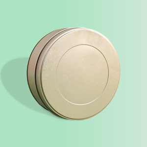 Gold <strong>Round</strong> <strong>Cake</strong> <strong>Tins</strong> 5inches Food Grade Tinplate Box for Cookies Candy Chocolate Bread Sugar Gift Packaging 135*50mm Empty Box - Product Image 6