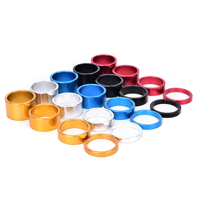 2mm 5mm 10mm 15mm 20mm Aluminum Alloy Titanium 1 1/8 Bicycle Headset Spacers for 28.6mm Steerer Tubes