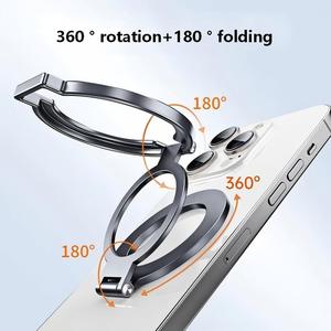 Compatible Flexible Dual-Sided Zinc Alloy Magnet Phone Grip <b>Holder</b> Stand Adjustable Ring Universal Smartphones Portable Desktop - Product Image 3