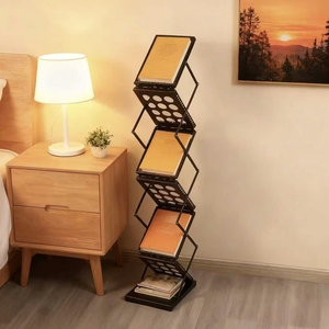 ขาตั้งโบรชัวร์เหล็กพับได้ พร้อมช่องใส่เอกสารสองด้าน ขนาด A4 สำหรับครูและสำนักงาน - Product Image 3