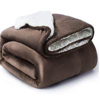 Couverture épaisse en molleton de Sherpa Double couche, Super doux, en peluche, vente en gros
