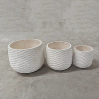 Grand pot en fibre de verre épaissi, écologique, pour usage domestique, extérieur/intérieur, style luxe léger, de grande taille