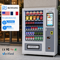 Máquinas Expendedoras Inteligentes Personalizadas RUNYANG para Exteriores, Máquina Expendedora Refrigerada para Aperitivos, Alimentos y Bebidas