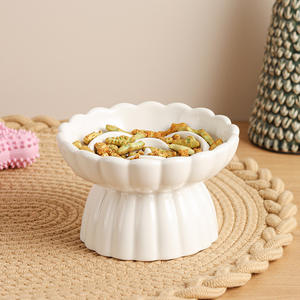 Pé alto Cerâmica Pet Bowl Slow Food Bowl com Vômito Proteção para Cães e Gatos Espinha Elevada <span class=keywords><strong>Cat</strong></span> Food Bowl - Product Image 3