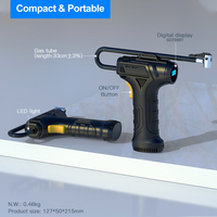 Mini gonfleur de pneus numérique ABS avec lumière d'urgence, jauge numérique 150 PSI, pression préréglée