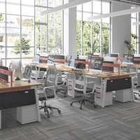 Bureau de travail moderne, mobilier de bureau, bureau de travail modulaire blanc, mobilier de bureau, table de personnel 4 en 1