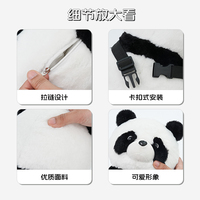 Boîte à mouchoirs INS tendance, housse douce et adorable en forme de panda, sac de rangement créatif, pochette suspendue, enveloppe pour boîte à mouchoirs pour voiture et maison