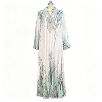 Robe musulmane modeste grande taille à manches longues, coupe ample, longueur ras du sol, Abaya à sequins avec broderie florale perlée, Moyen-Orient