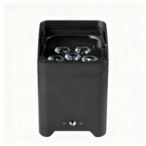6X18W 6-en-1 RGBWAUV Lumières de scène Par sans fil DMX512 Alimentées par batterie LED Uplight Application/WiFi Télécommande pour les mariages et les fêtes via téléphone - Product Image 2