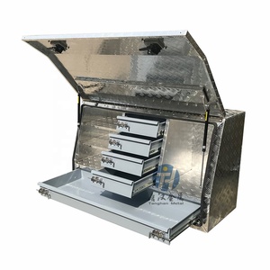 Nhôm Checker Tấm Xe Tải Hộp Công Cụ Với Ngăn Kéo Kim Loại - Product Image 1