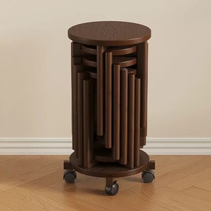 2026 Bamboo Stackable Round <b>Stool</b> for Home Use, Living Room, Dining <b>Table</b>, Coffee <b>Table</b>, Side <b>Table</b>, Low <b>Stool</b>, Spare Parts - Product Image 1