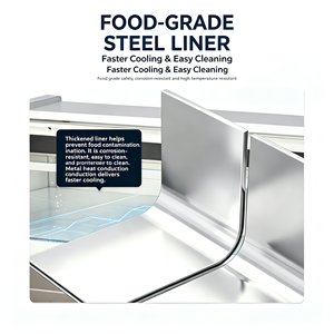 Vetrina Refrigerata Orizzontale Commerciale <span class=keywords><strong>a</strong></span> Temperatura Singola per Carne Fresca, Termostato Regolabile per Manzo, Agnello, Pollo, Supermercato - Product Image 4