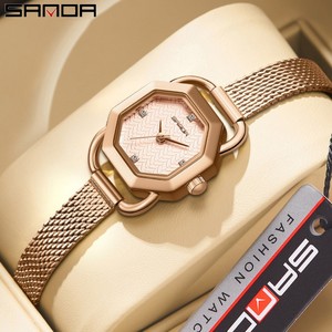 Reloj de Cuarzo para Mujer Sanda 1128, Diseño Octagonal Vintage, Resistente al Agua, Versátil, en Oferta - Product Image 4