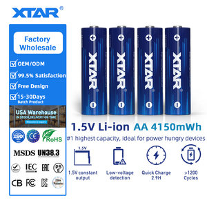 XTAR 4150mWh Baterai AA 1.5V Isi Ulang Pilhas AA 1.5V Baterai Isi Ulang 1.5V AA Baterai AA Isi Ulang - Product Image 1