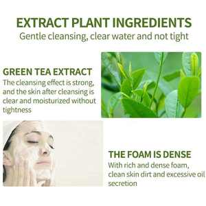OEM tùy chỉnh nhà máy trà xanh sữa rửa mặt, làm mới dầu kiểm soát nhẹ và không gây kích ứng salicylic axit rửa mặt - Product Image 4